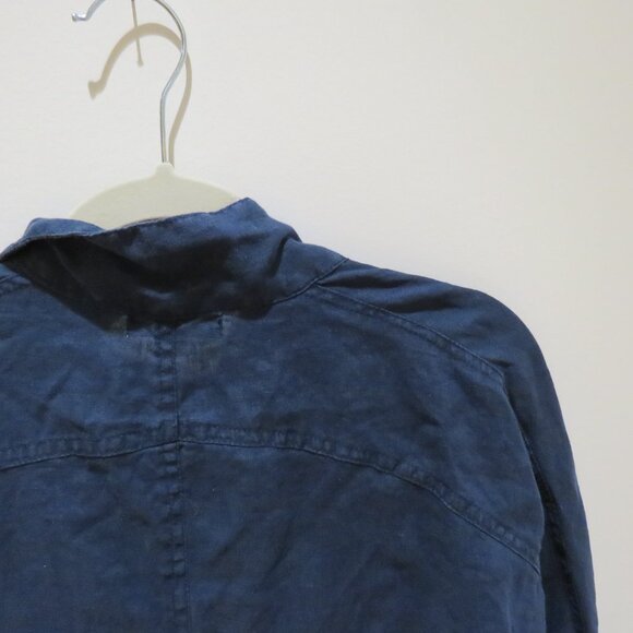 POSSE 100% Linen Phoenix Playsuit Romper in Navy Blue Minimalist - Size M/L - Picture 13 of 16